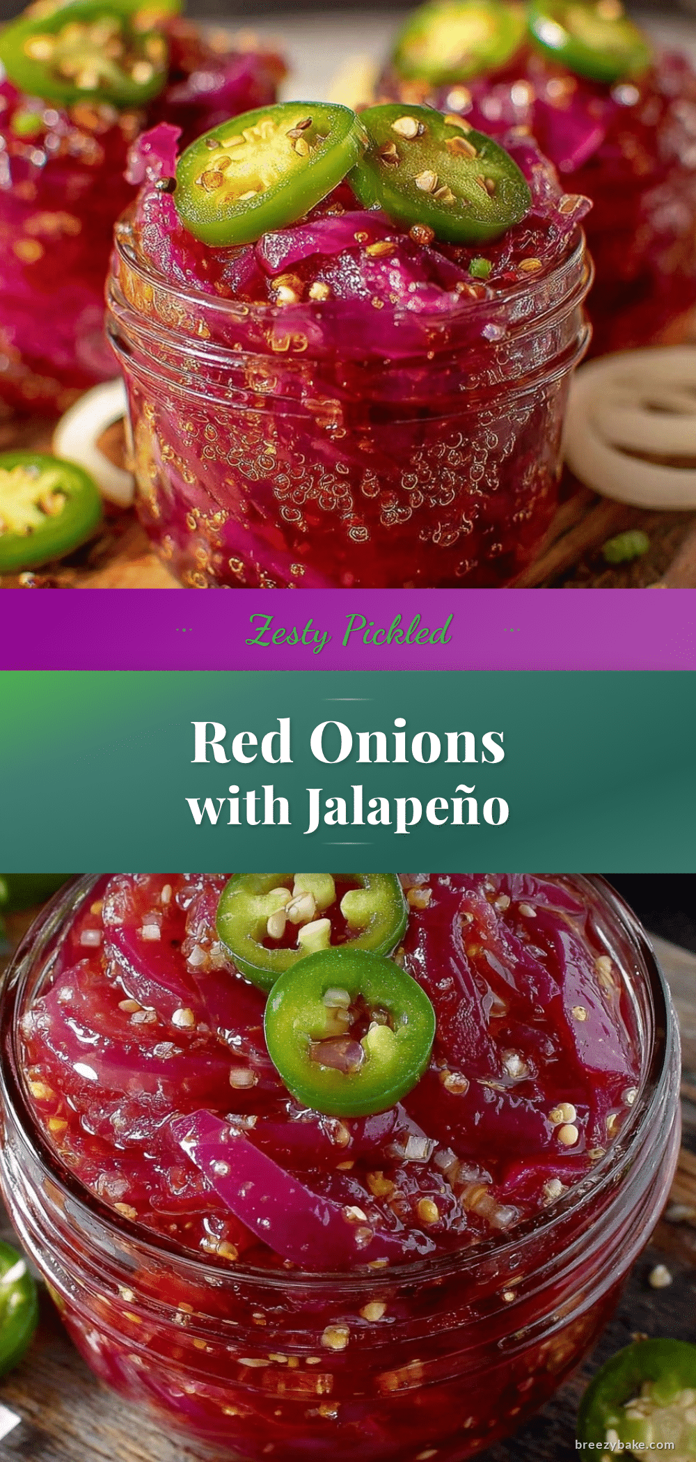 zesty pickled red onions with jalapeño recipe