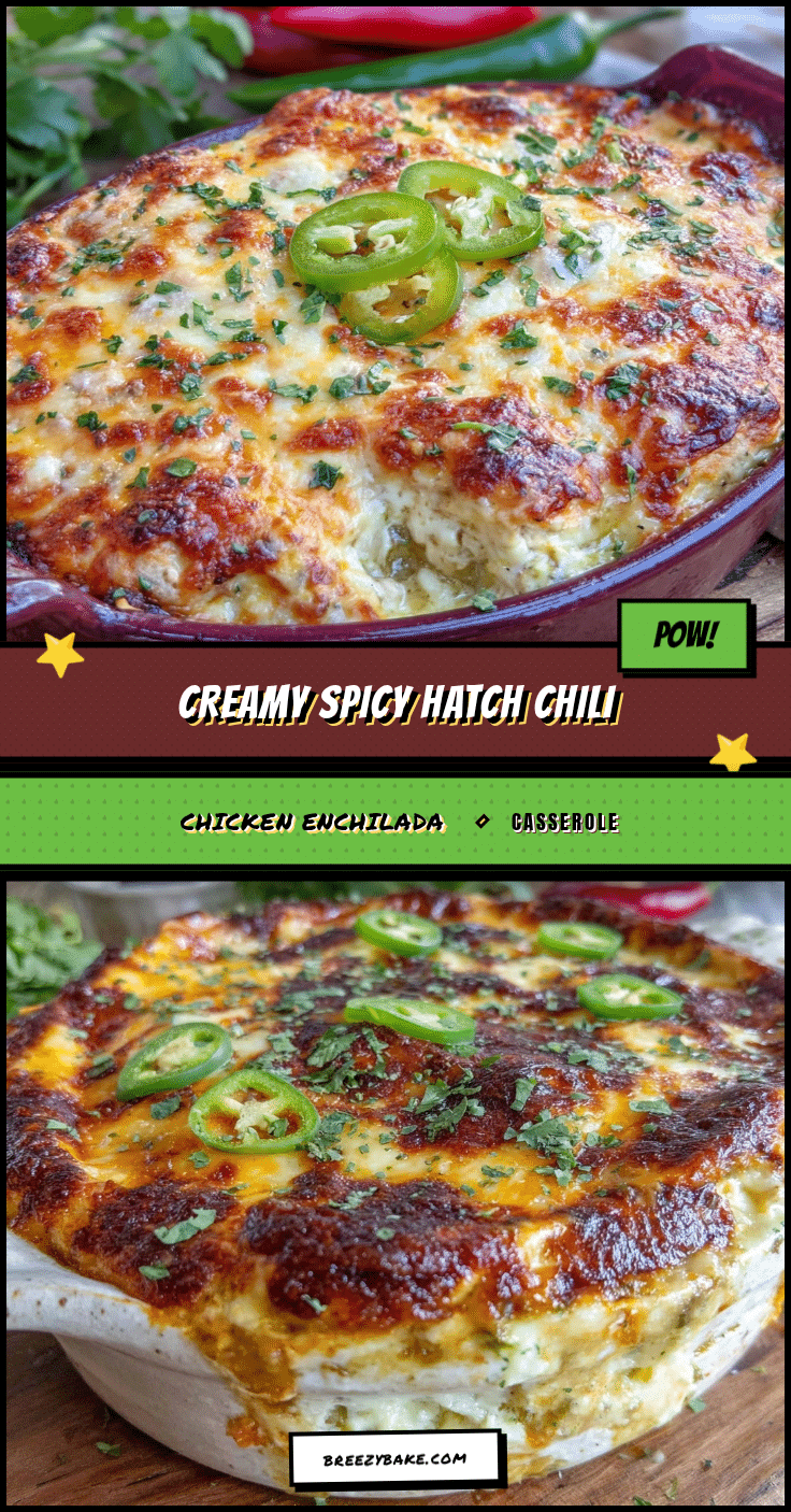 creamy hatch chili chicken enchilada casserole recipe