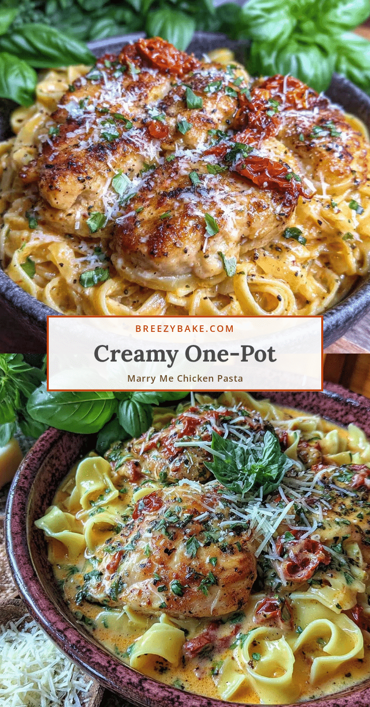 creamy marry me chicken pasta recipe