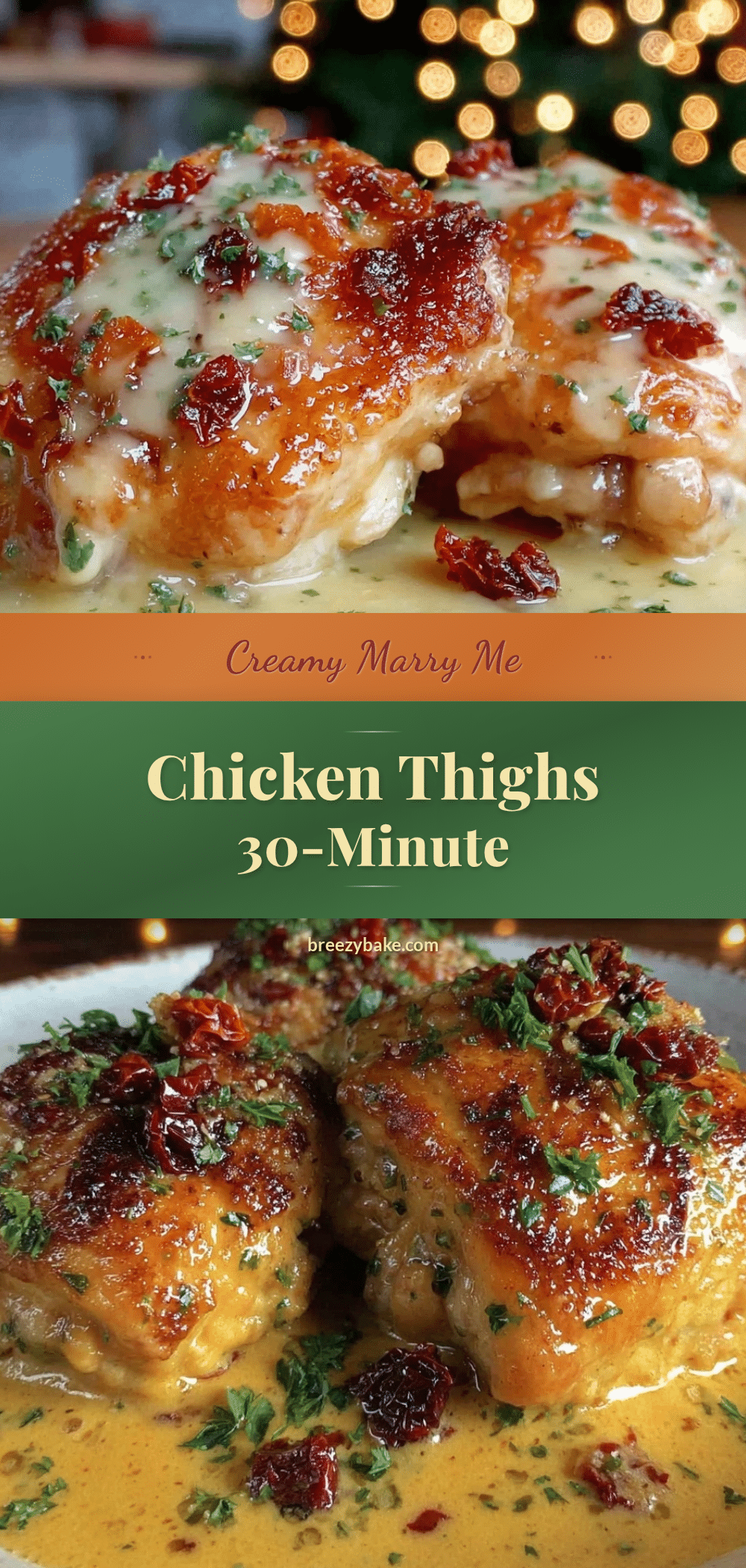 creamy marry me chicken thighs recipe