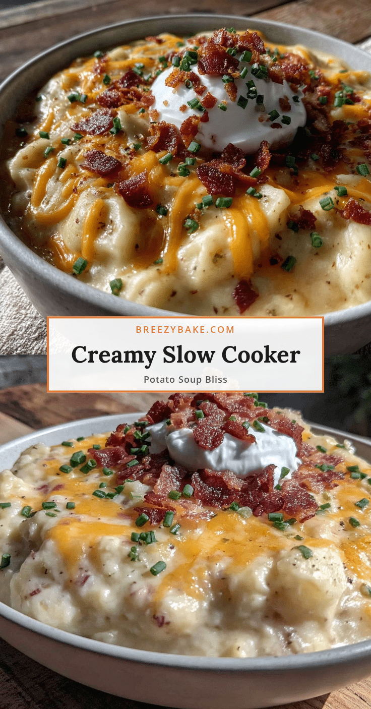 creamy slow cooker potato soup recipe