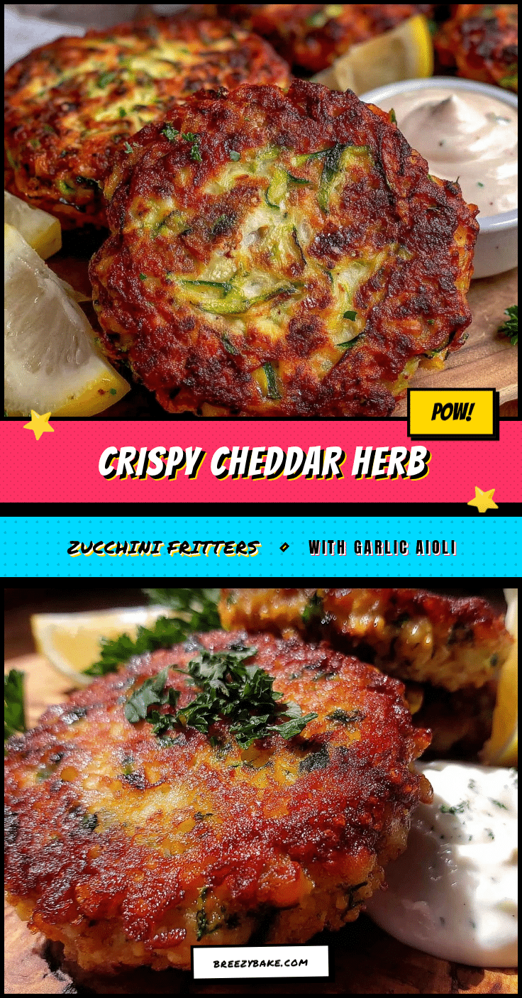 crispy cheddar herb zucchini fritters recipe