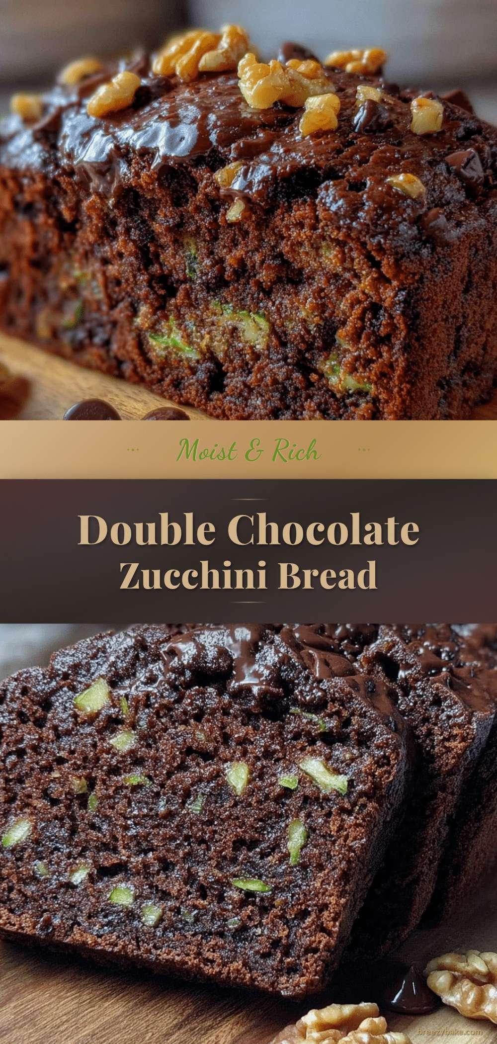 double chocolate chip zucchini bread recipe