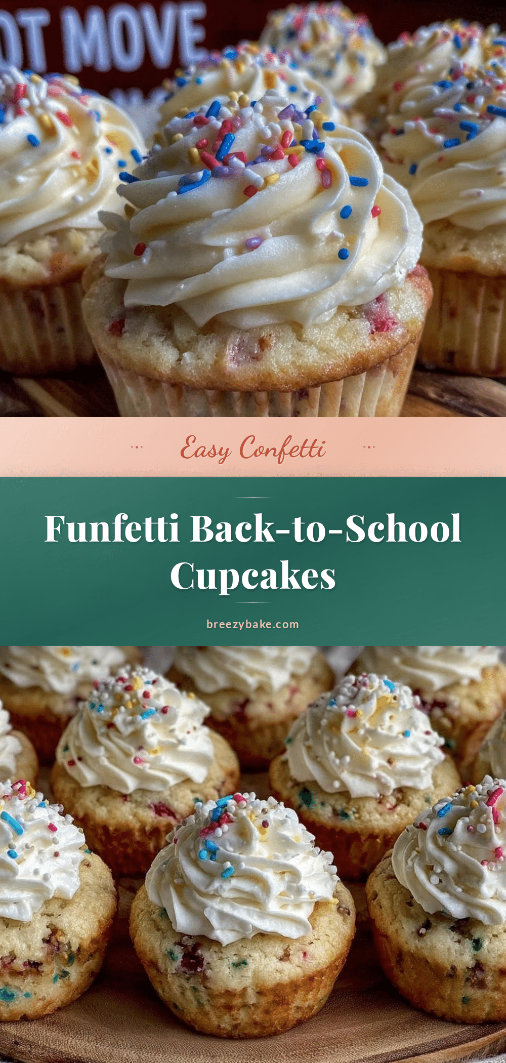 Easy Confetti Funfetti Back-to-School Cupcakes recipe