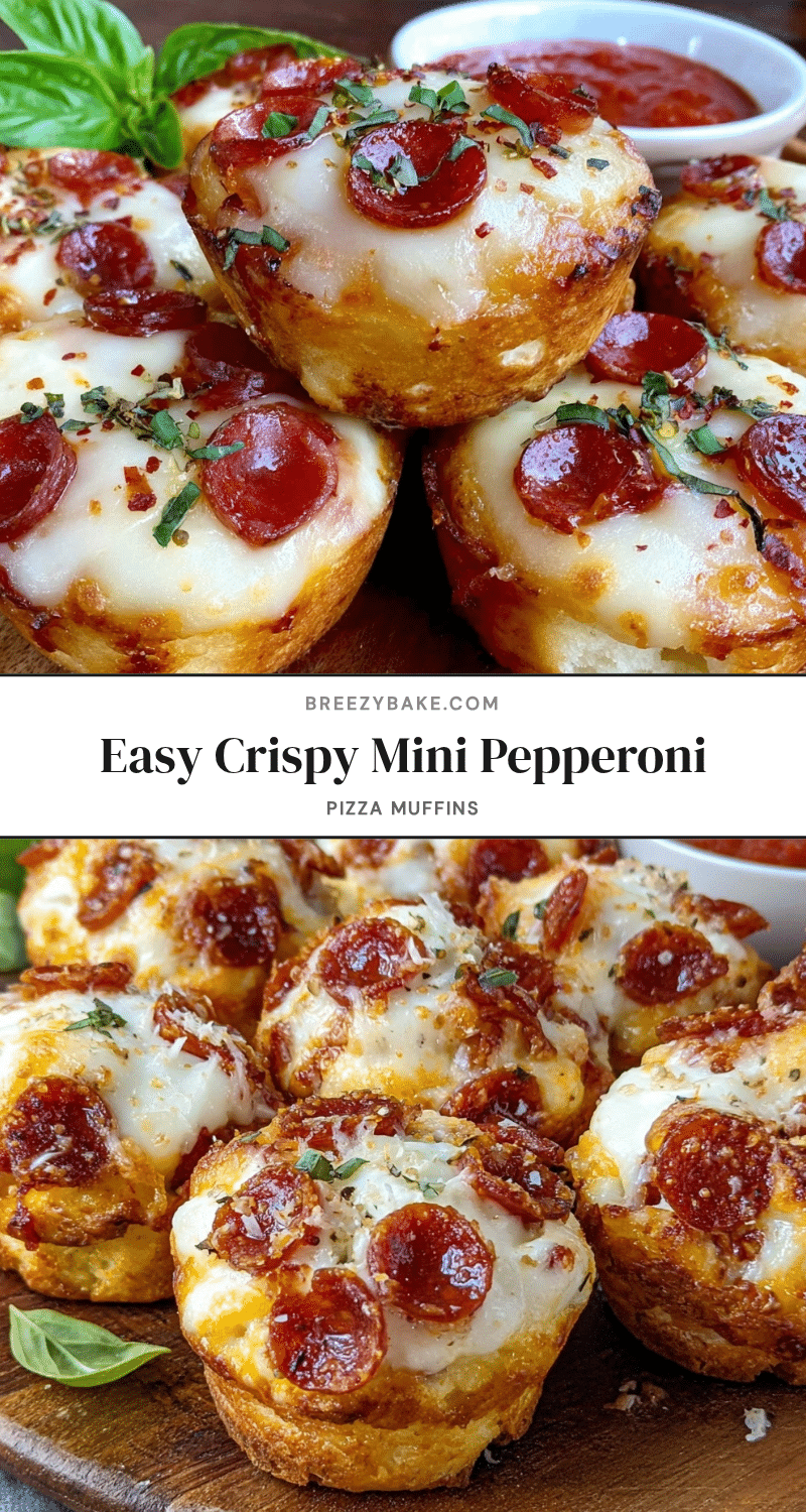 easy crispy mini pepperoni pizza muffins recipe