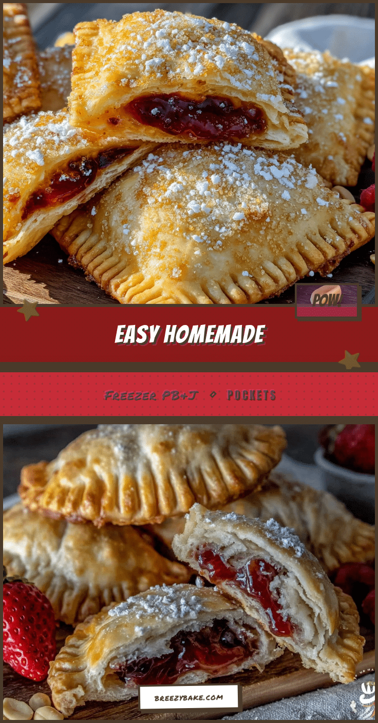 Easy Homemade Uncrustable PB&J Pockets recipe