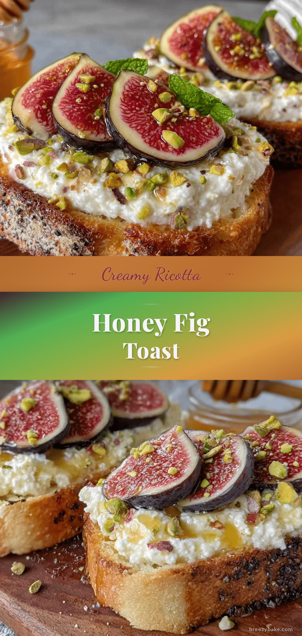 fig ricotta honey toast recipe