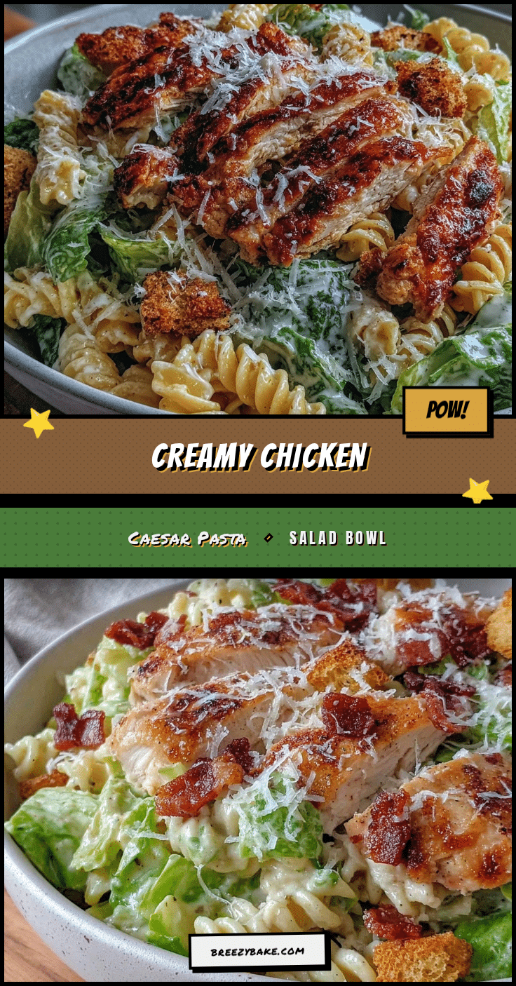 fresh chicken caesar pasta salad bowl recipe