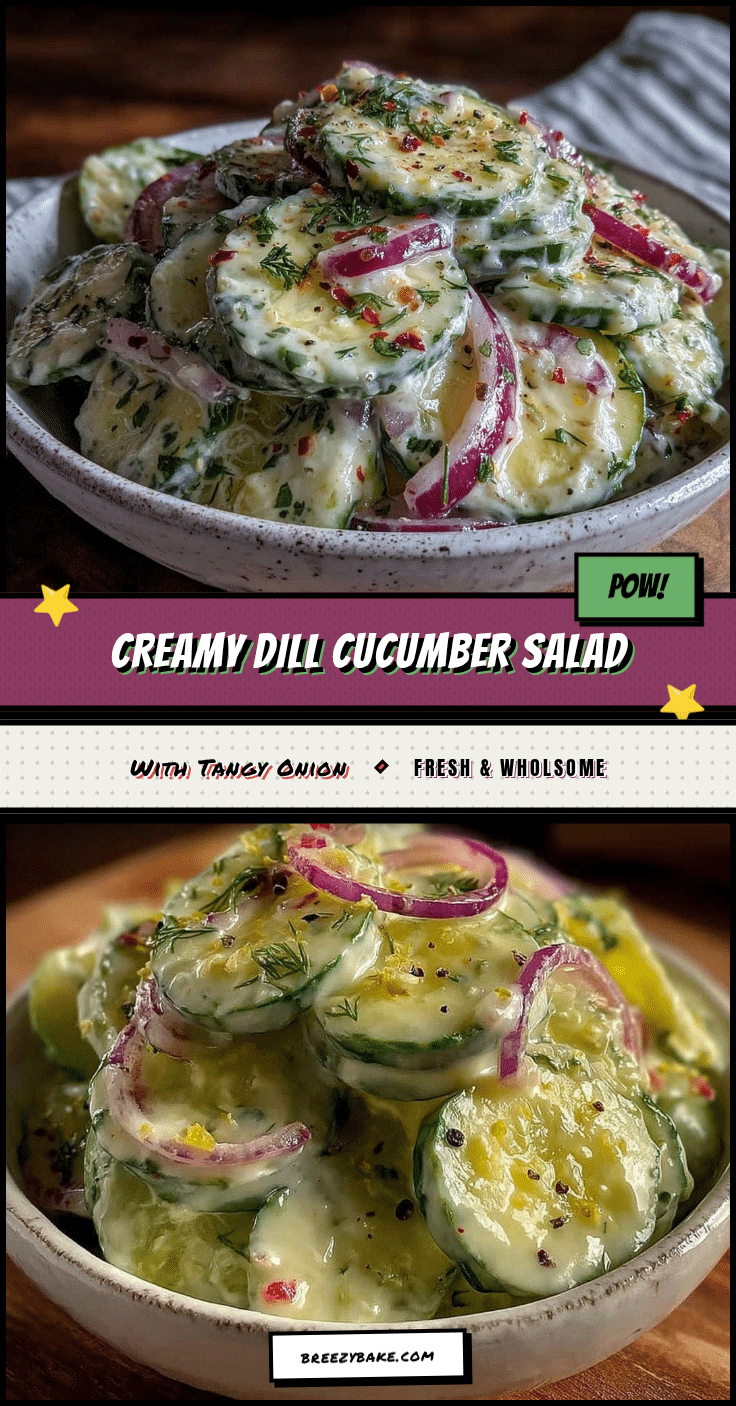 fresh creamy dill cucumber salad recipe