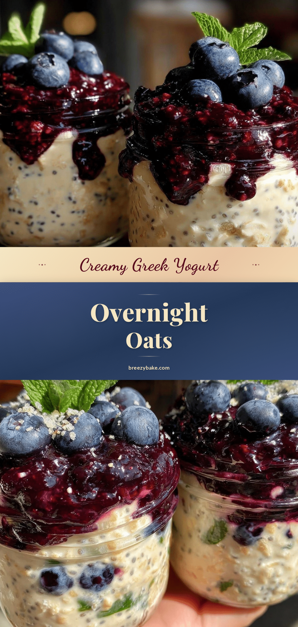 Greek yogurt overnight oats recipe