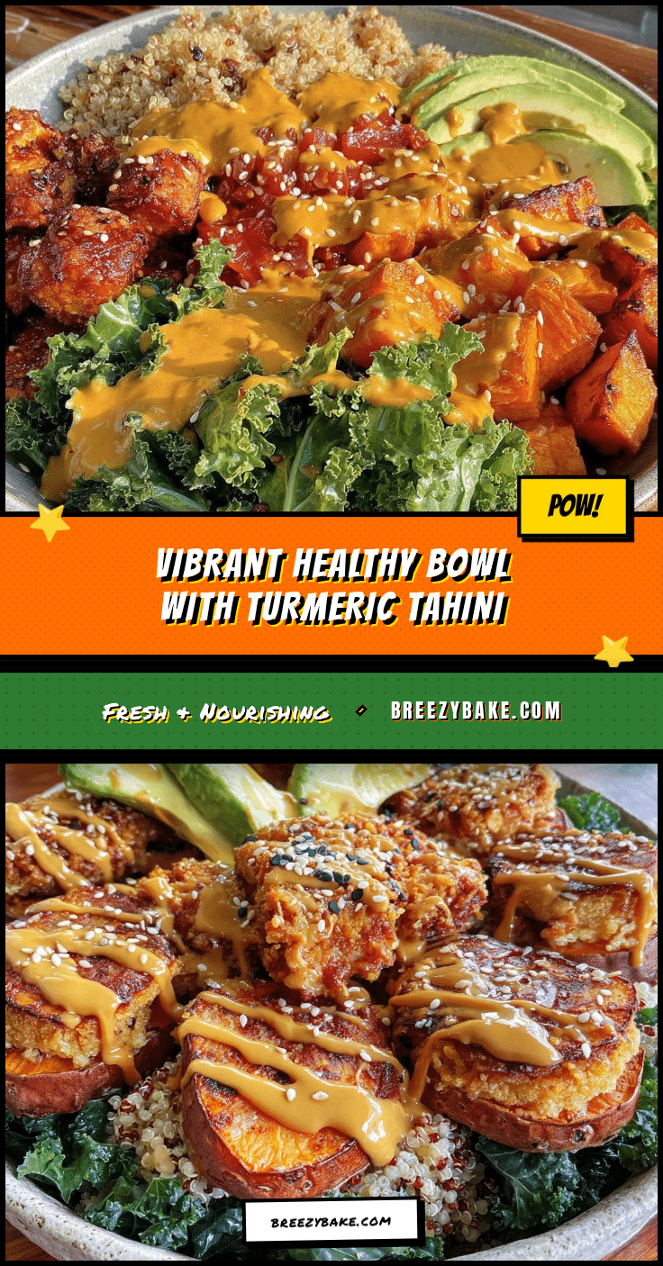 Healthy Food Prep Bowl with Turmeric Tahini Dressing recipe