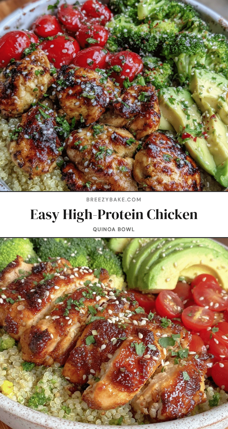 healthy simple chicken quinoa bowl recipe