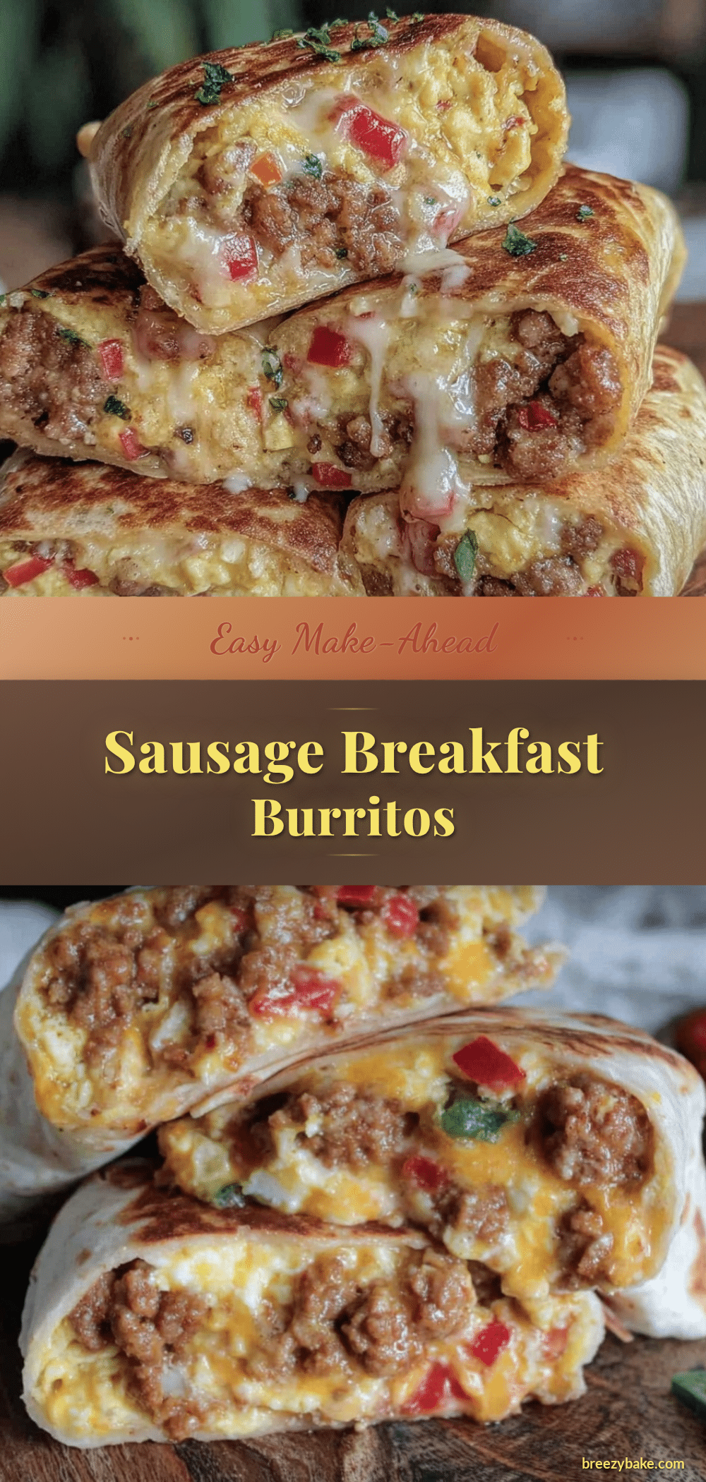 make-ahead sausage breakfast burritos recipe