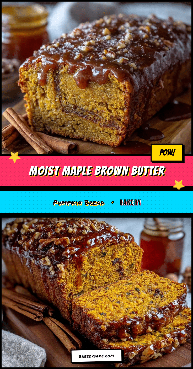 maple brown butter pumpkin bread loaf recipe