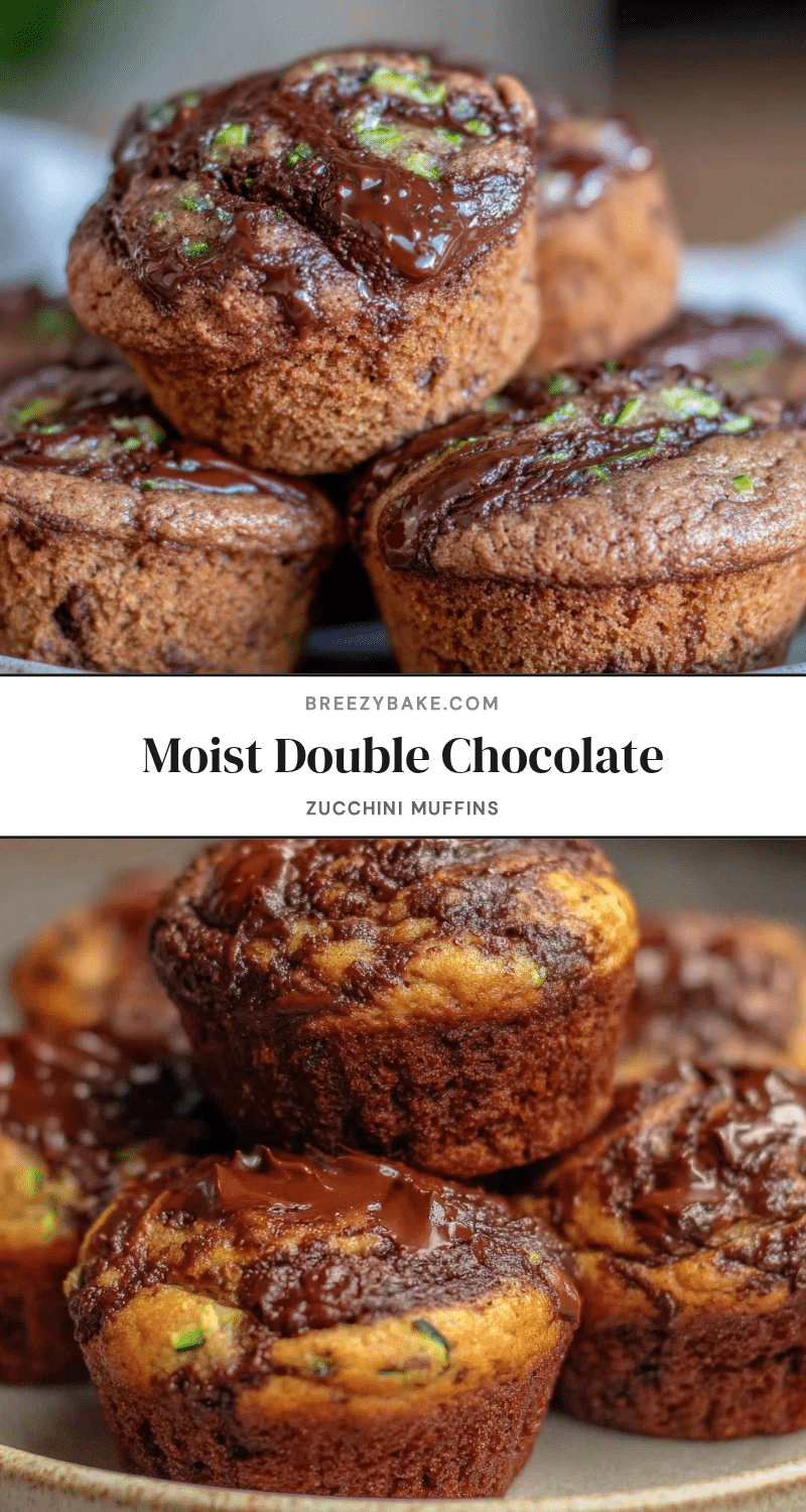 moist double chocolate zucchini muffins recipe