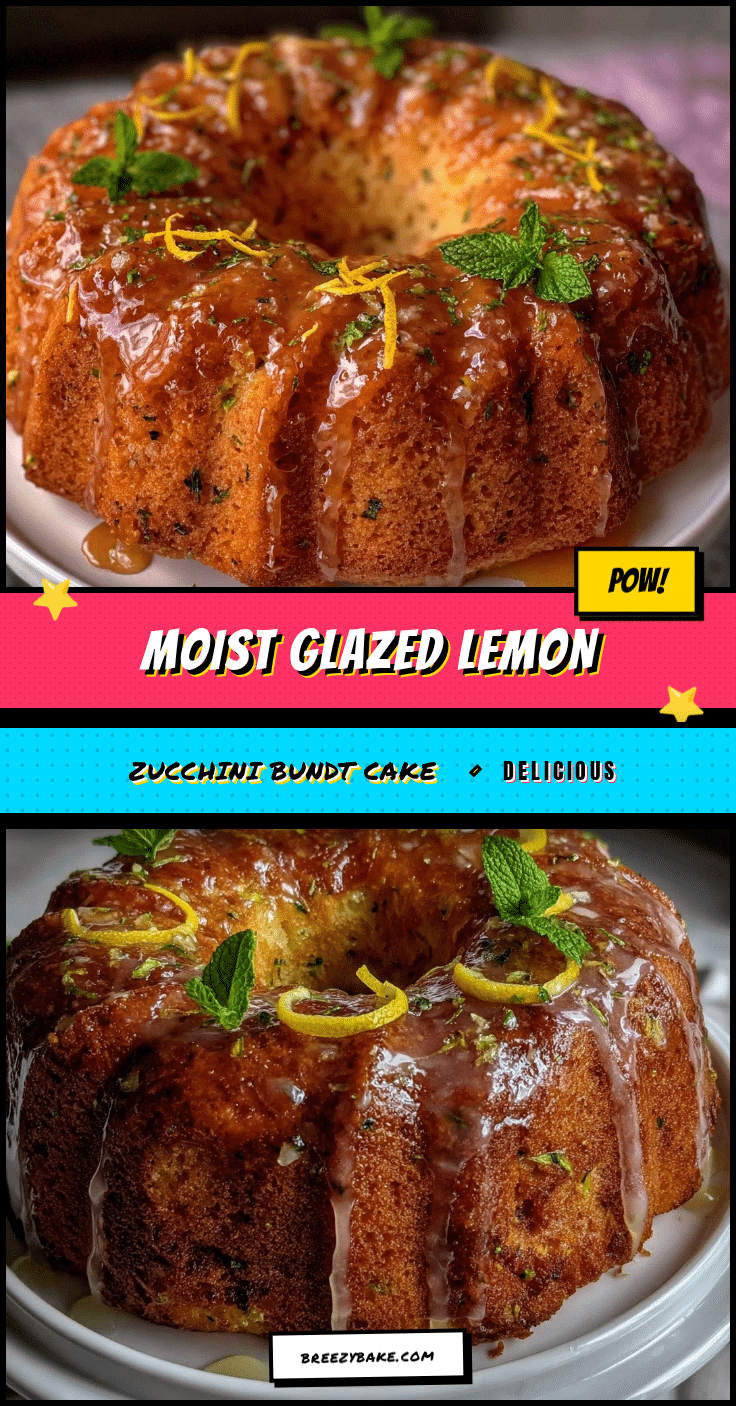 moist glazed lemon zucchini bundt cake recipe