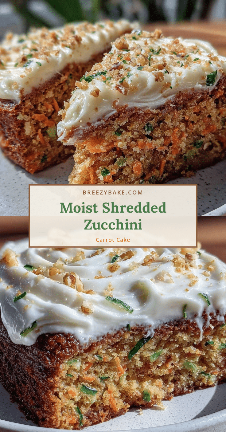 moist homemade shredded zucchini carrot cake recipe