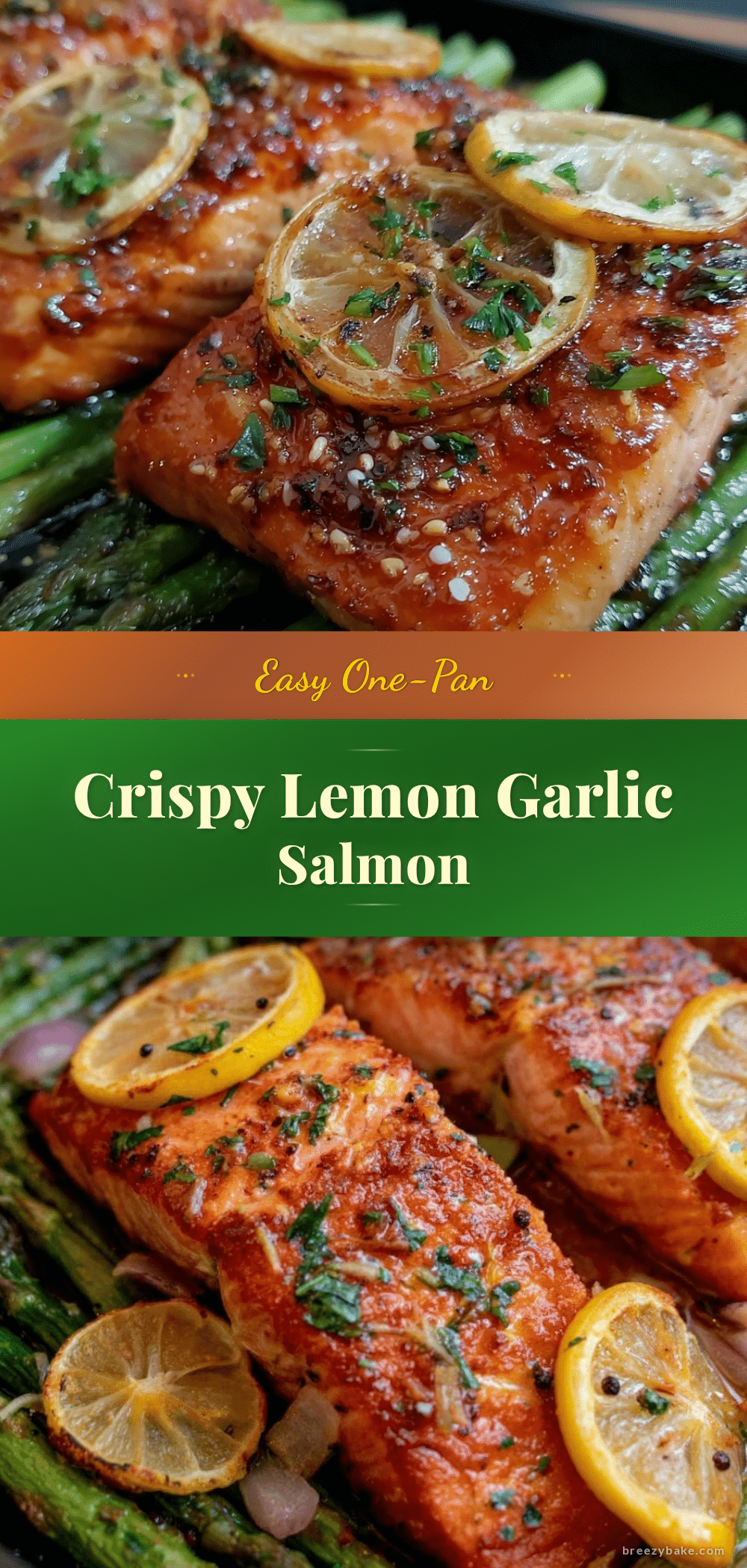 one-pan crispy lemon garlic salmon recipe