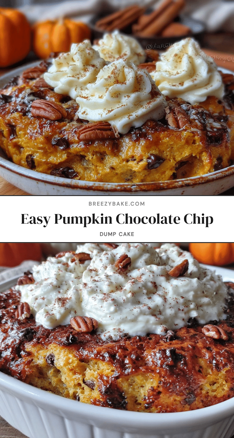 pumpkin chocolate chip dump cake recipe