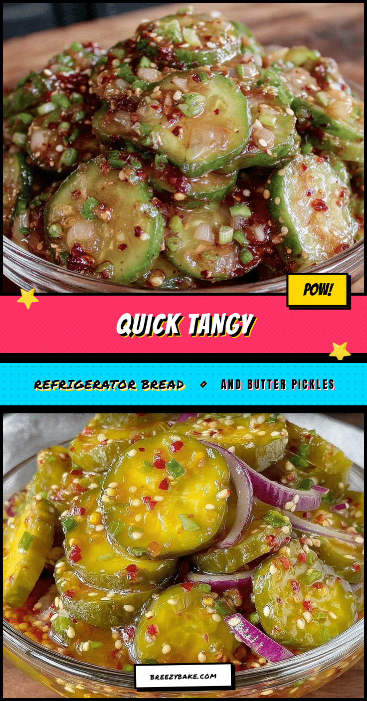 quick tangy refrigerator bread and butter pickles recipe