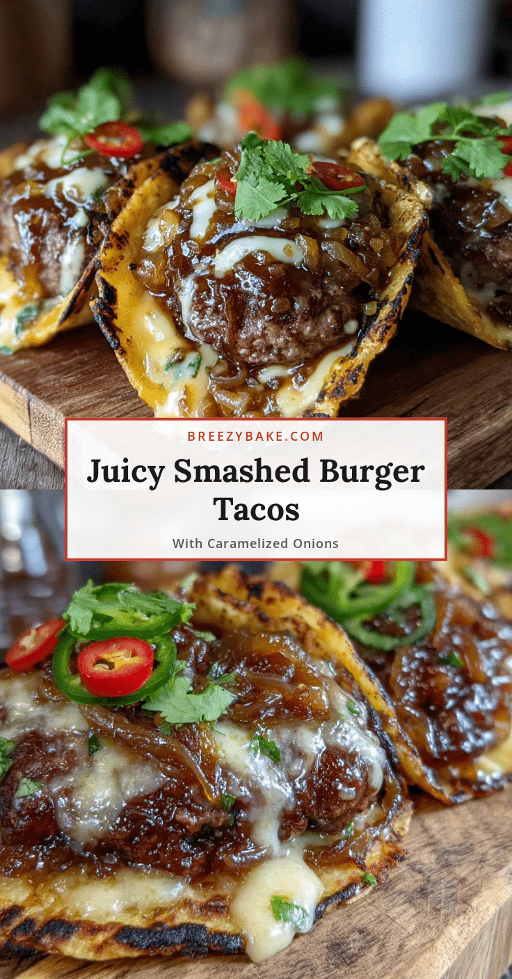 savory smashed burger tacos recipe