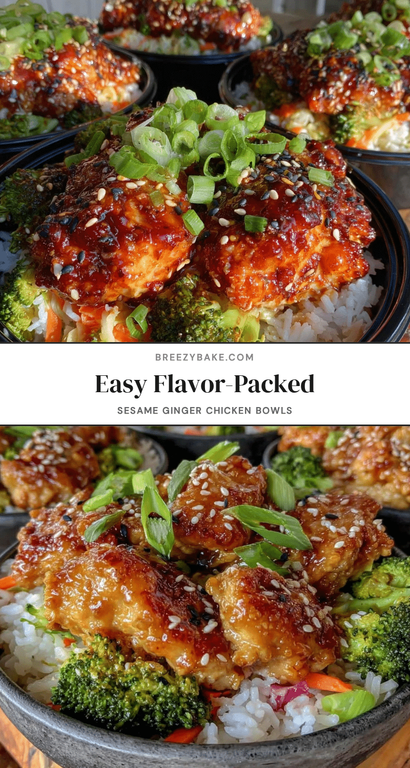 sesame ginger chicken and rice bowls recipe