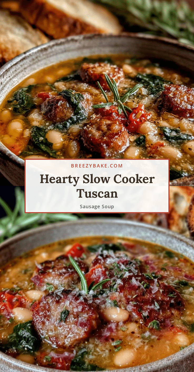 slow cooker tuscan white bean and sausage soup recipe
