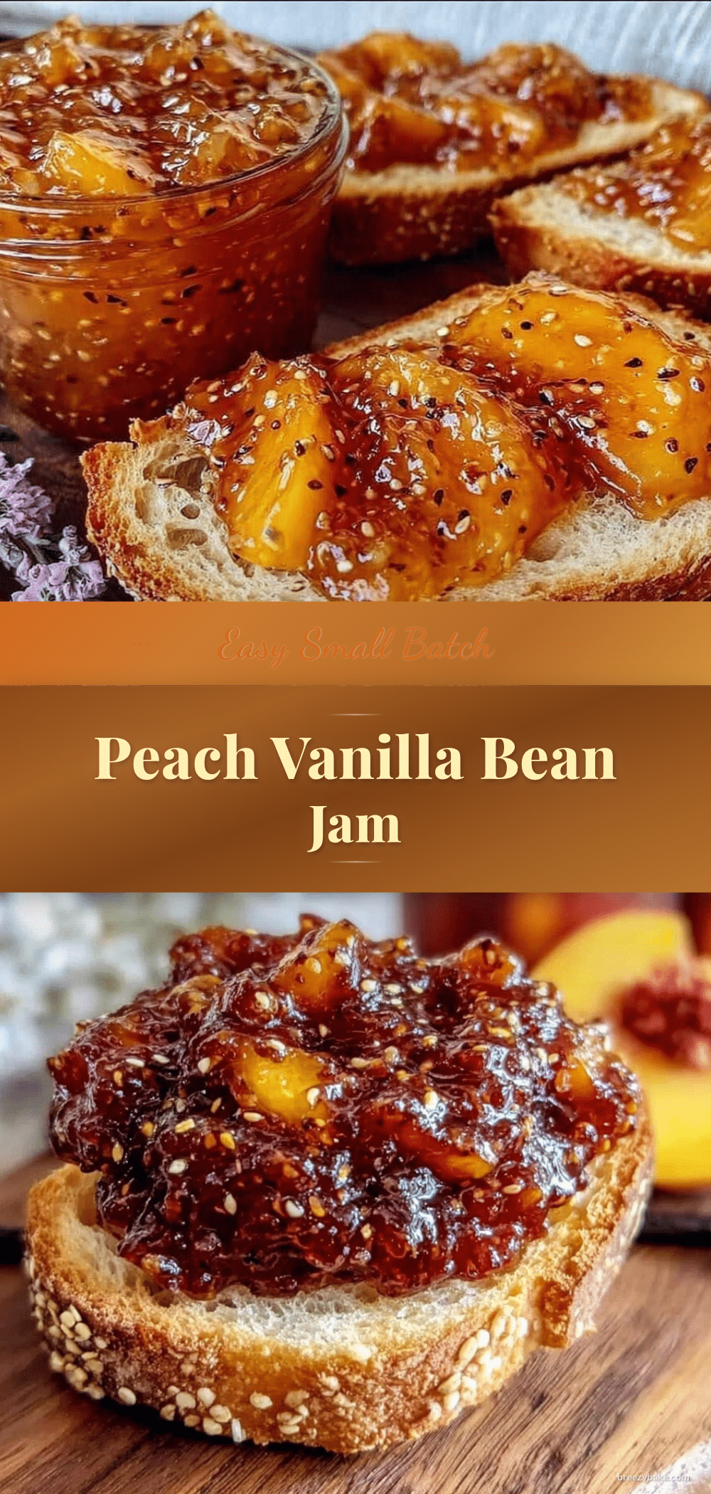 small batch peach vanilla bean jam recipe