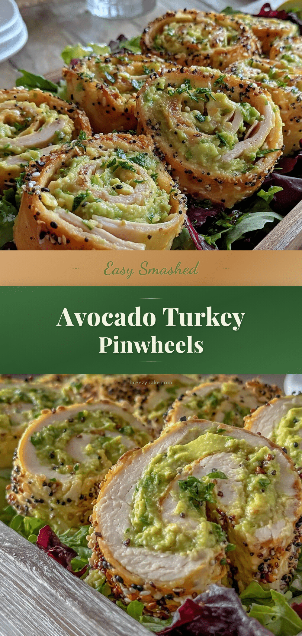 smashed avocado turkey pinwheel recipe