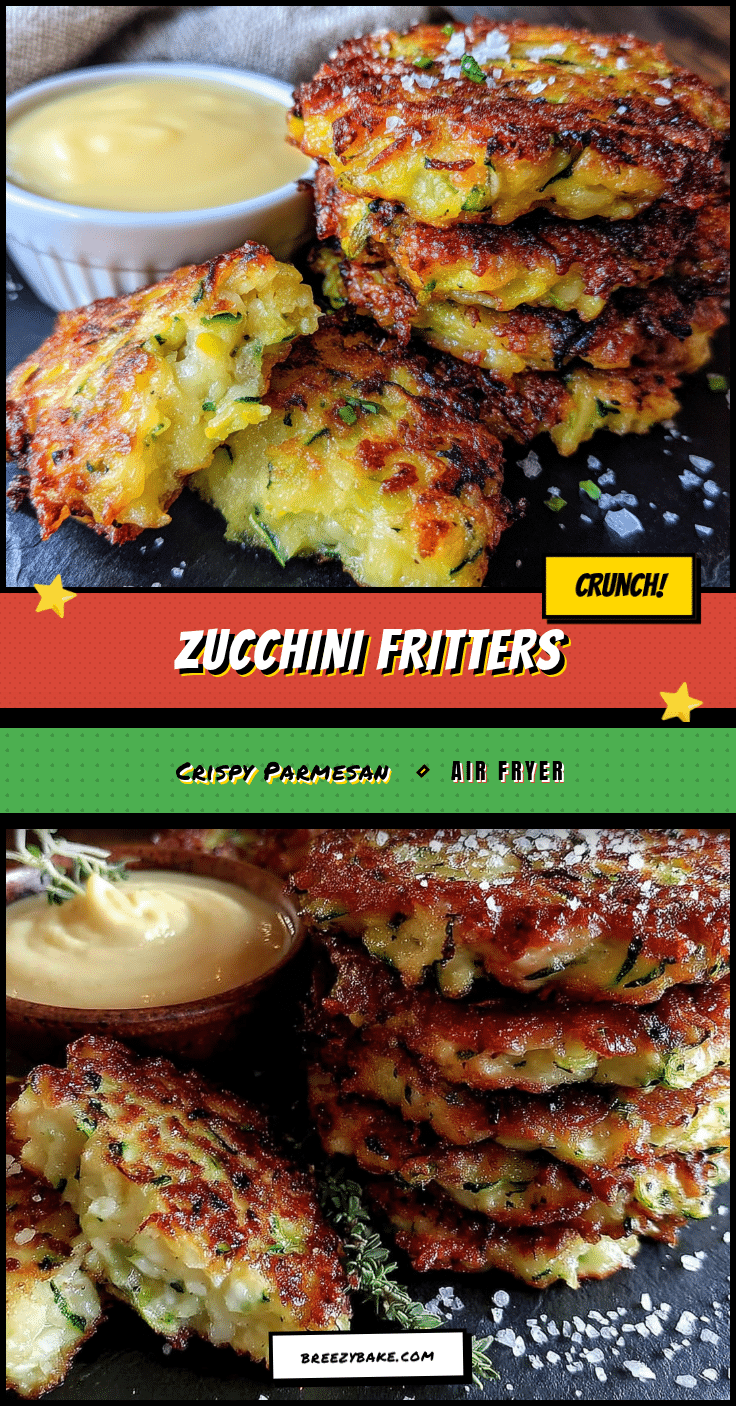 air fryer parmesan zucchini fritters recipe