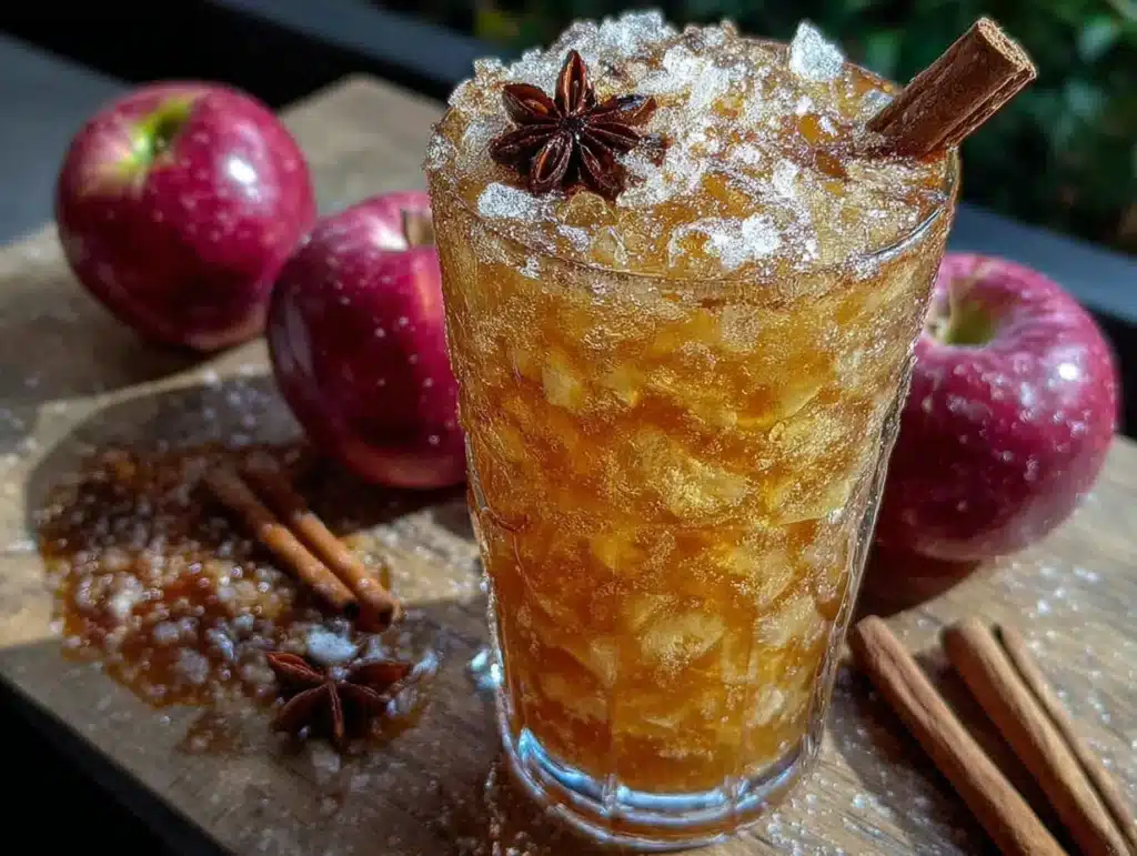 apple cider cinnamon whiskey cocktail - featured image