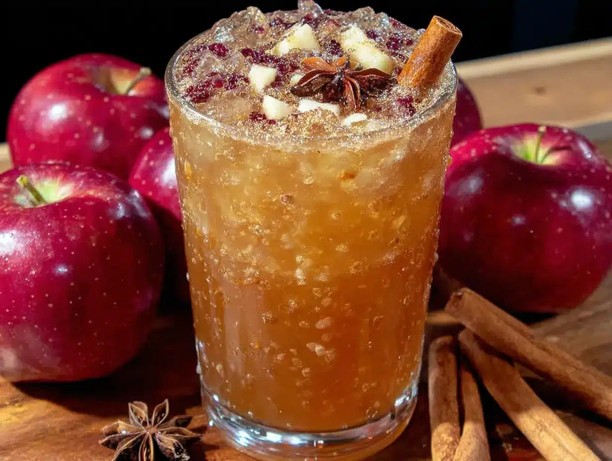 apple cider cinnamon whiskey cocktail preparation steps
