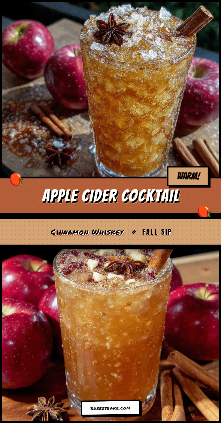 apple cider cinnamon whiskey cocktail recipe