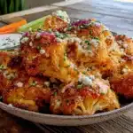 baked buffalo cauliflower bites - featured image