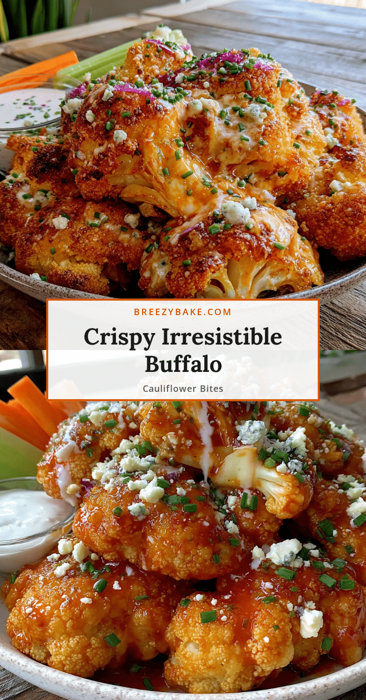 baked buffalo cauliflower bites recipe