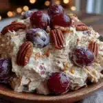 best easy 5-ingredient chicken salad with grapes and pecans - featured image