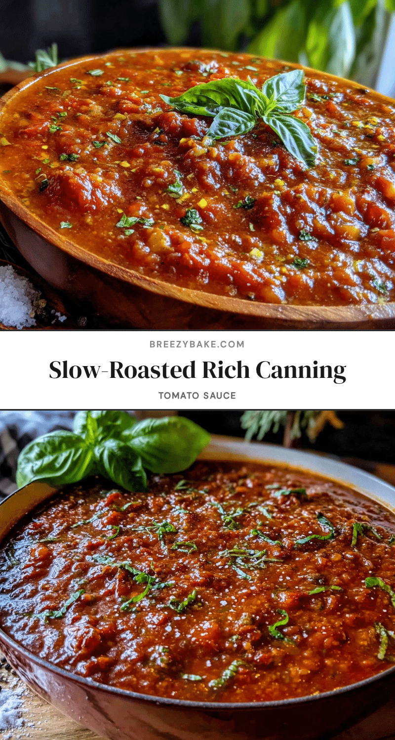 best homemade slow-roasted canning tomato sauce recipe