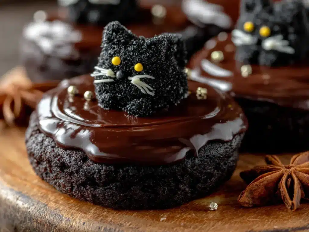 black cat halloween sugar cookies - featured image