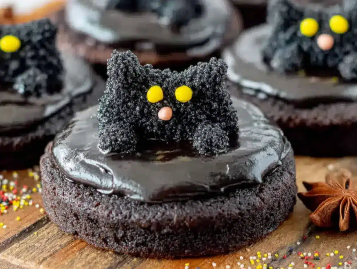 black cat halloween sugar cookies preparation steps