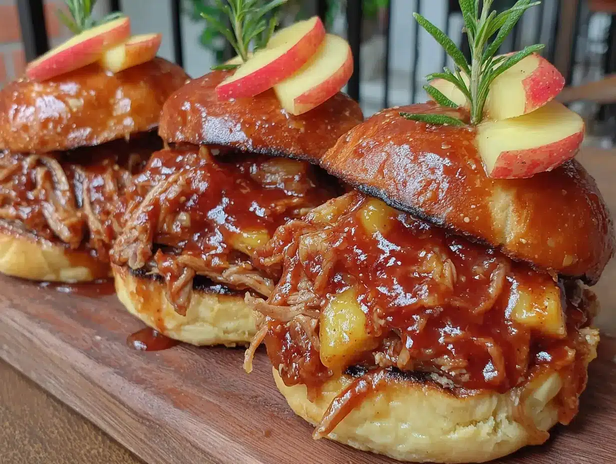 bourbon peach pork sliders preparation steps