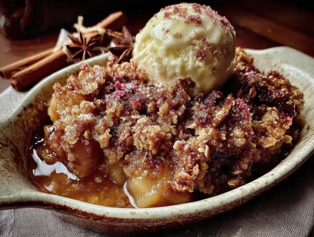 brown sugar apple crisp - featured image