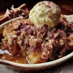 brown sugar apple crisp - featured image