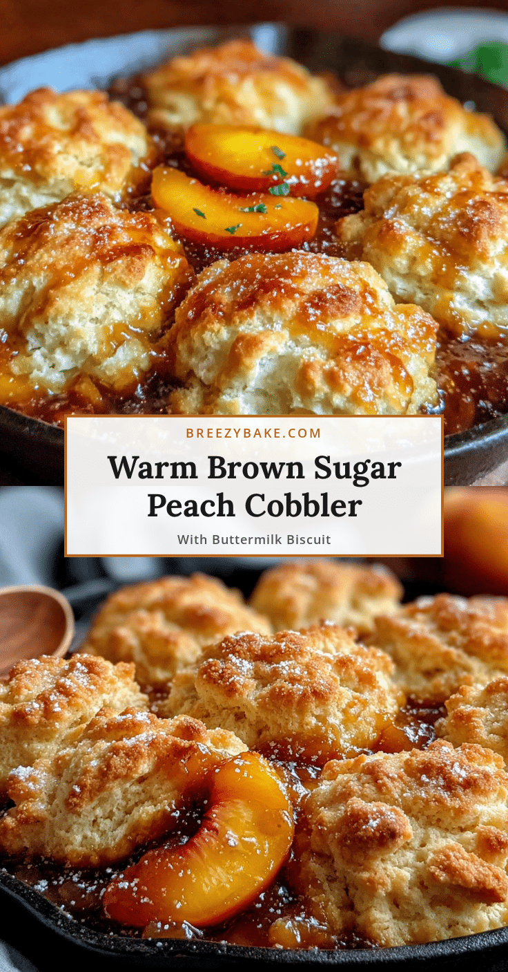 brown sugar peach cobbler recipe