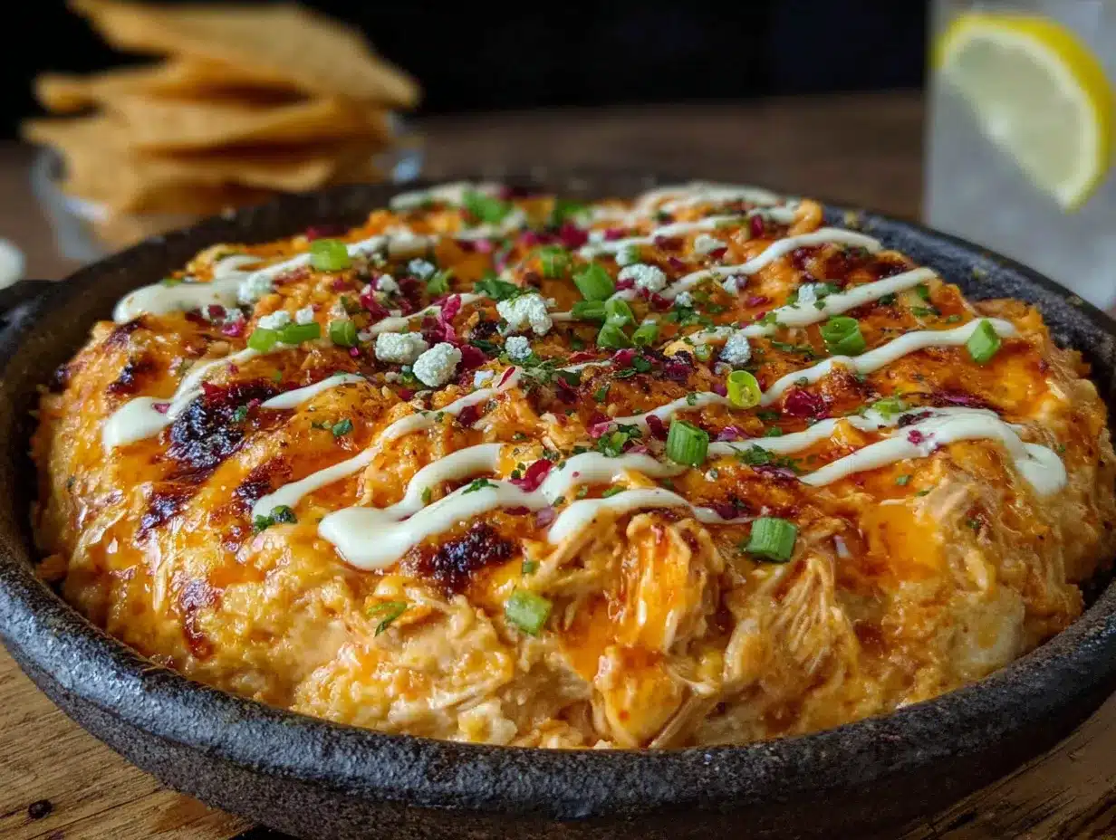 Buffalo chicken dip preparation steps