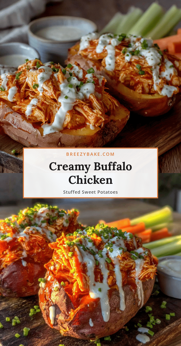 buffalo chicken stuffed sweet potatoes recipe