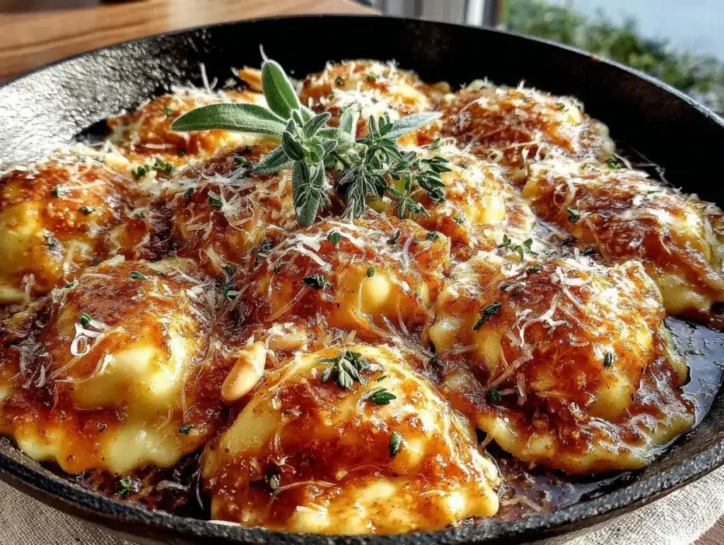 butternut squash ravioli skillet - featured image