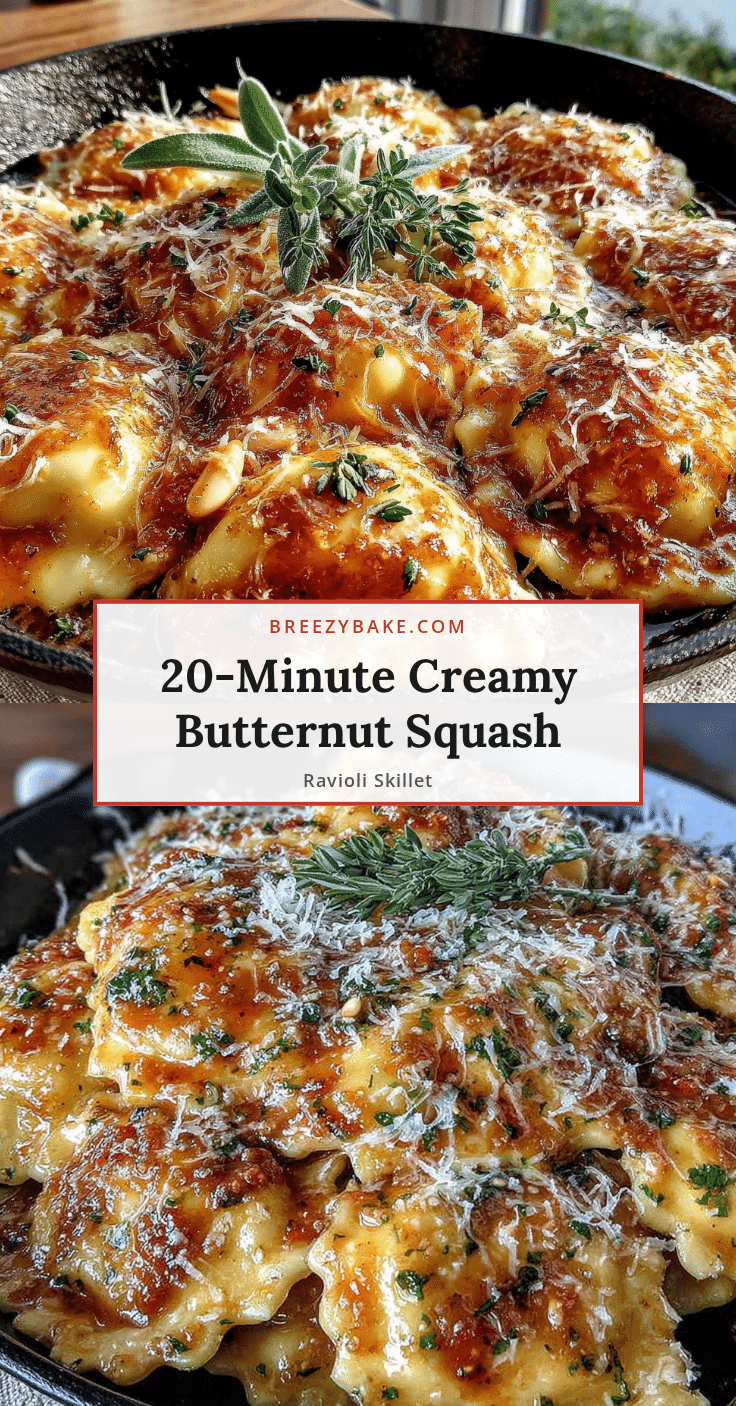 butternut squash ravioli skillet recipe