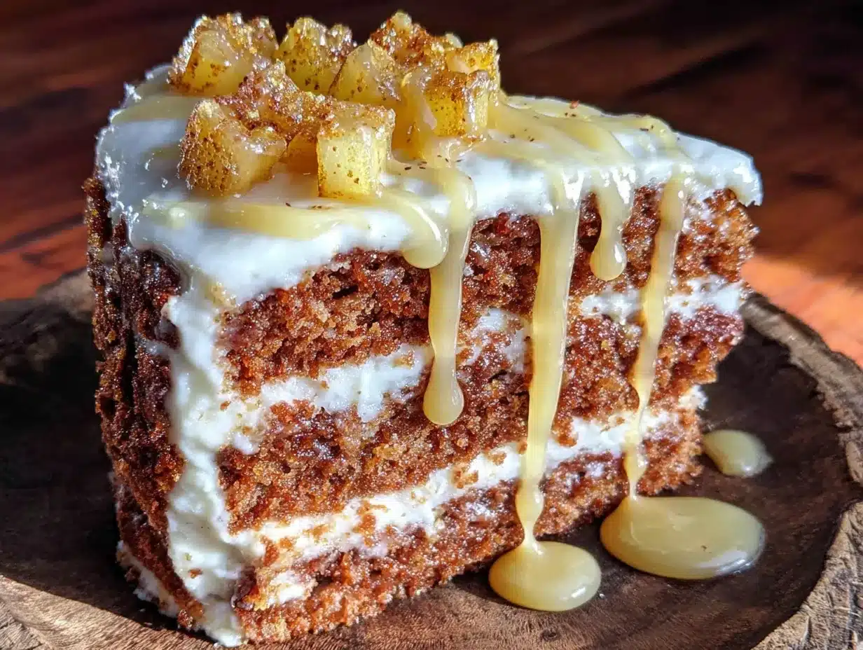 caramel apple spice layer cake preparation steps