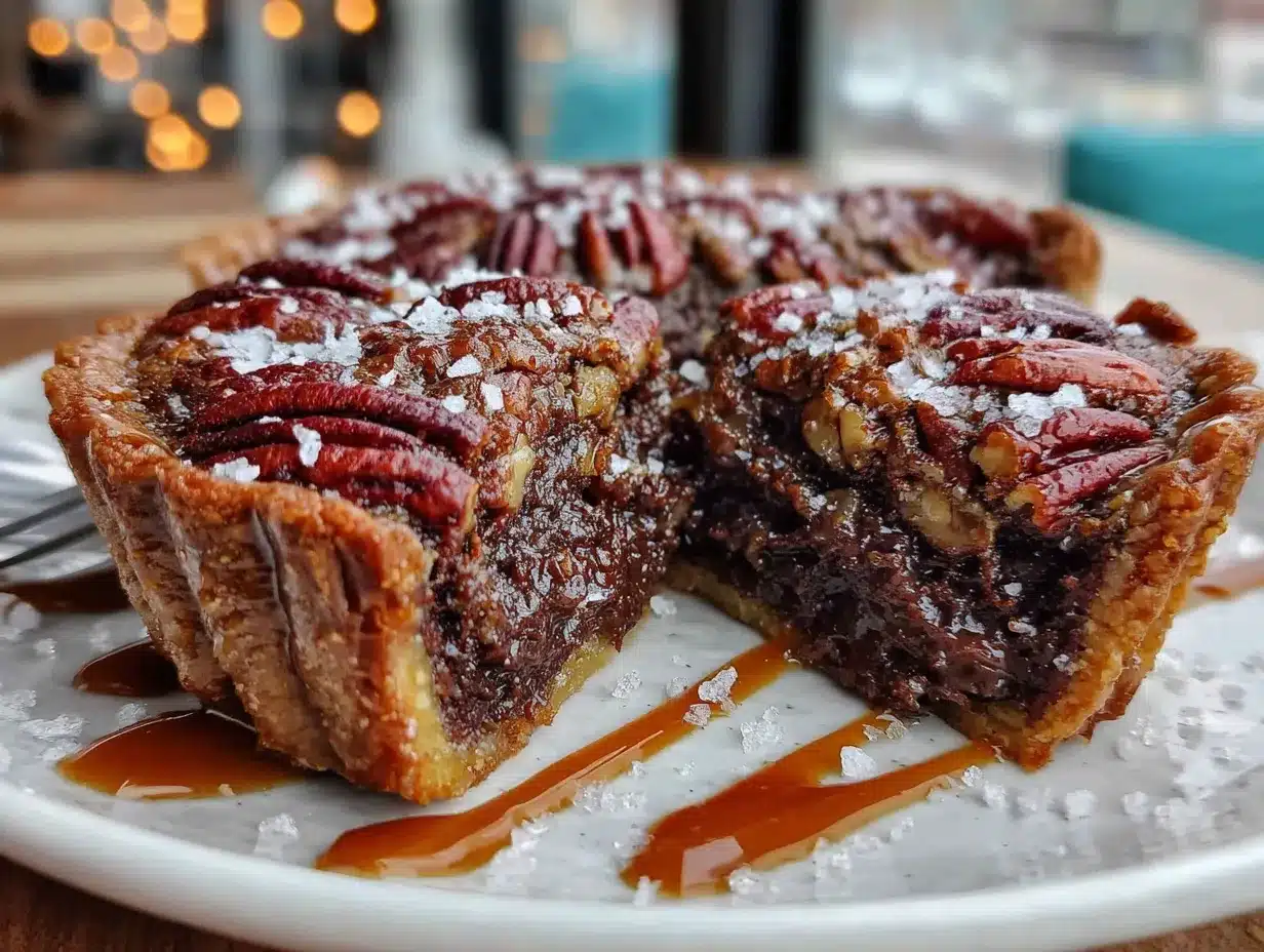 chocolate bourbon pecan pie preparation steps