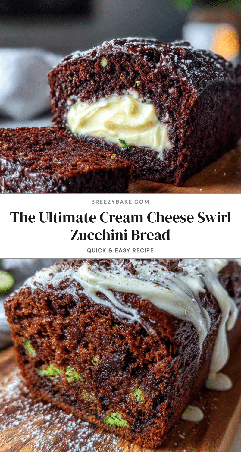 chocolate zucchini bread with cream cheese swirl recipe